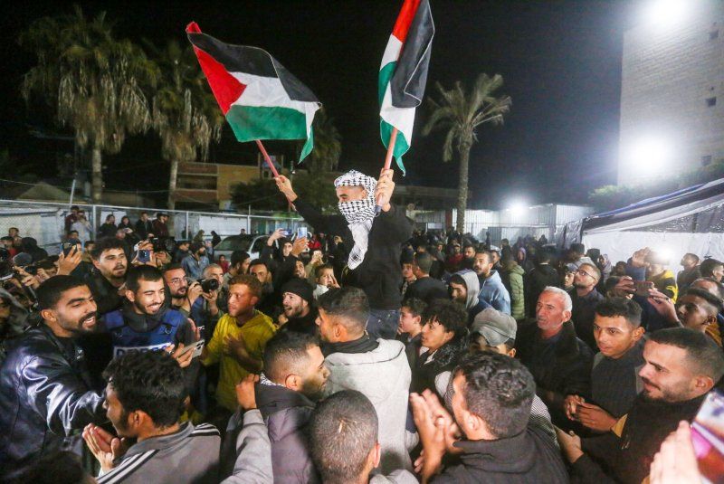 Photo of Palestinian prisoners released by Israel